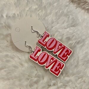 Love Earrings Handcrafted with 925 hooks